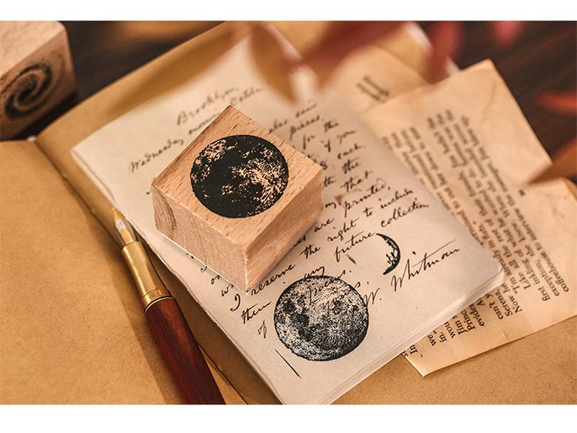 Herr. Papier Retro Romantisches Stempelset: 7 Stück zur DIY-Journaldekoration, 2 Stile verfügbar.