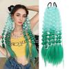 20" Colored Hair Extensions Lightweight with Hair Tie Kids Bubble Ponytail Extension Fashion Women Handmade Braided