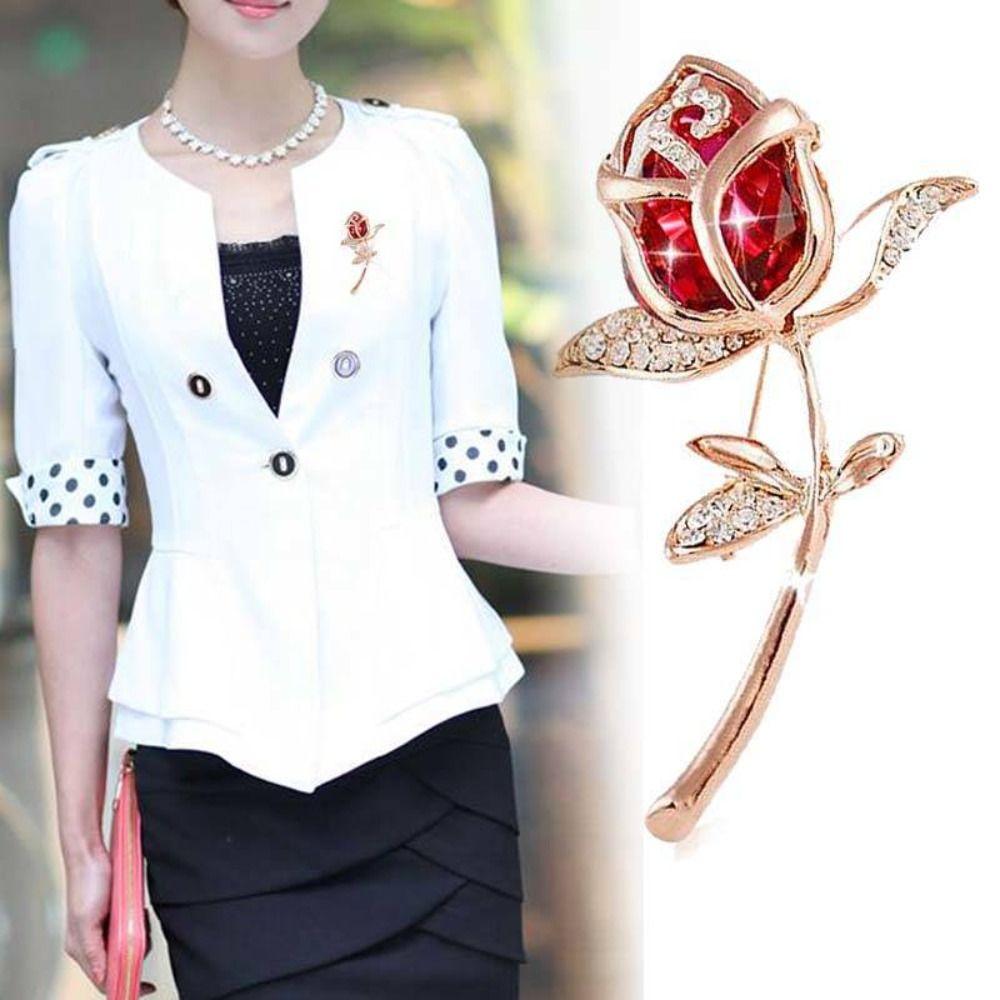 Diamante Brooch Crystal Collar Pin New Wedding Corsage Pin