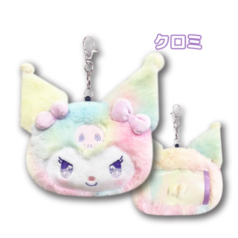 Hatayama Shoji Face Reel Pass Rainbow x 63202554 Case, Kuromi, H10.5 W13cm,