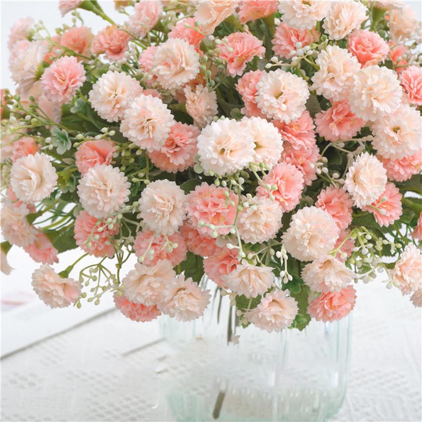 Artificial Flower Silk embroidered ball Home Christmas Party Living Room Vase table Decoration Scrapbook Wedding Bride Bouquet