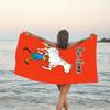 1pc Pippi Longstocking1 Beach Towel with Custom Name, Beach/Swimming/Bath/Picnic/Camping Towel, Suitable for Seaside Beaches