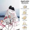 1pc"Adorable Aristocats Marie Pink Bow Blanket Perfect for Home Decor, Couch Cover, Travel, Camping, Office Nap
