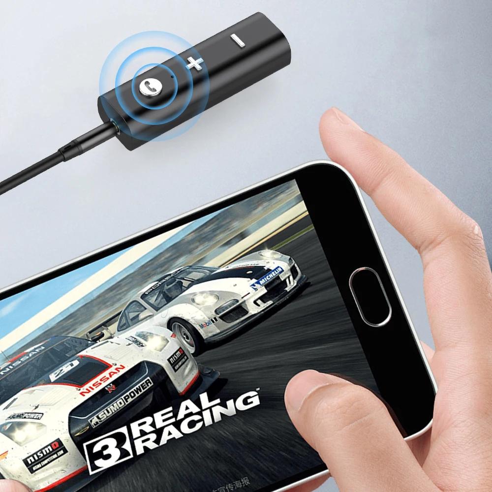 Bluetooth 5.0 Audio Receiver 3.5mm AUX Stereo Music Wireless Adapter with HD Mic HandsFree Calling for Car Kit Speaker Headphone