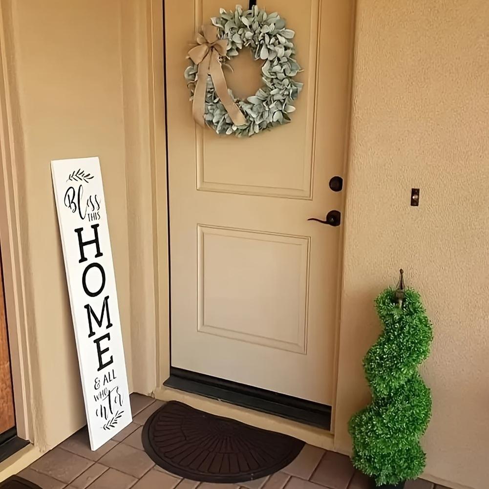 Spring Green Leaf Garland for Door Hanging Decoration Made of Weather Resistant Plastic Material for Long Lasting Use