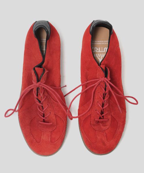 [WETHEROAD] Other Suede Washed German Army Sneakers - Red WTRD3122