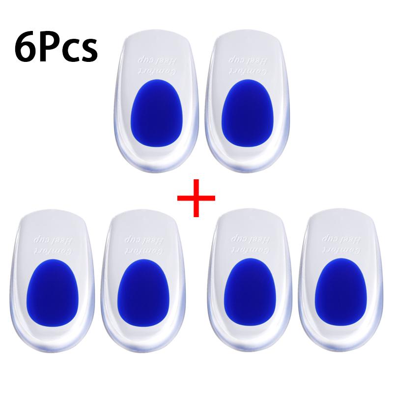 1Pair/3Pair Silicone Massager Care Half Heel Insole Orthopedic Insoles for Heel Spurs Pain Foot Cushion Foot Pad Height Increase