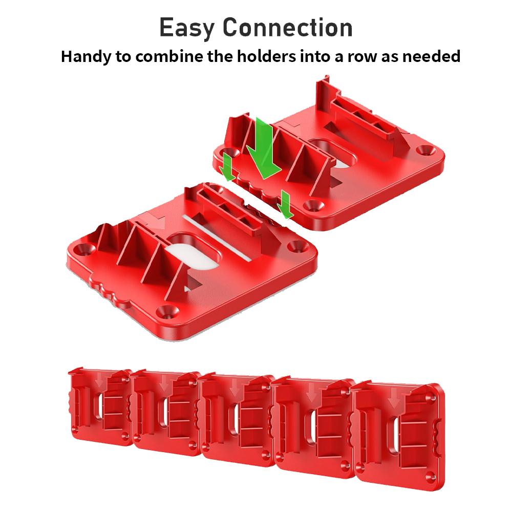 1-10PCS Power Tools Lithium Battery Holder Storage Fixed Bracket Installation Base Rack For Milwaukee For M18 18V Li-ion Battery