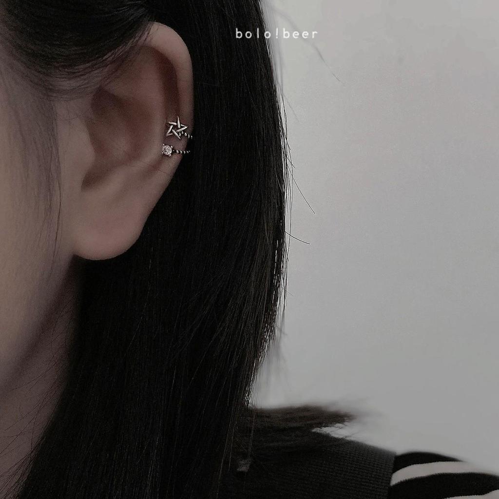 Zircon Butterfly Ear Cuff for Non-Pierced Ears - Elegant Forest Style