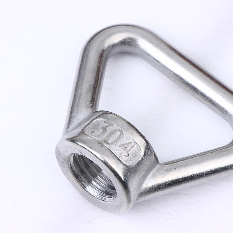 M8 M10 M12 M14 M16 M20 M24 304 Stainless Steel Triangle Lifting Eye Nut Trapezoid Thread Rings Fit For Handle Bolts