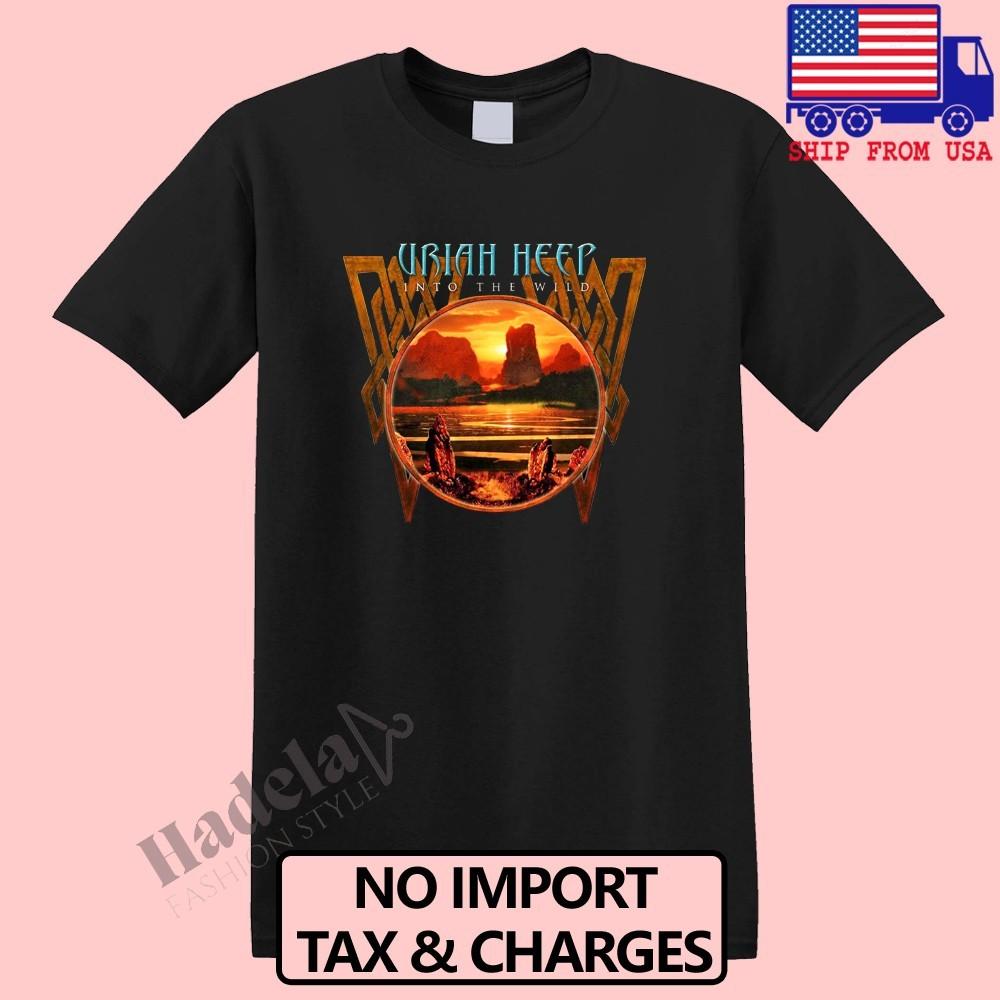 Uriah Heep Into The Wild Men s Black Size S-5XL S