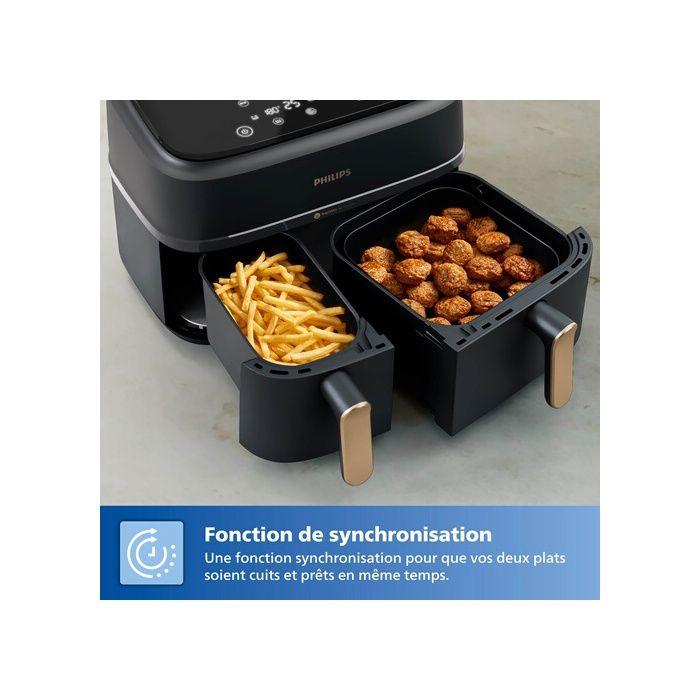 Philips Airfryer NA352 00 Dual Basket 9L 2750W Black Copper (NA352/00)