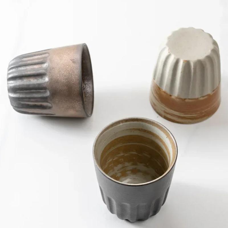 Restaurant Brennofen Kaffeetasse Keramiktasse Bürobecher Große Wassertasse Japanische Schlichte Farbverlaufstasse Getränkeutensilien Küche