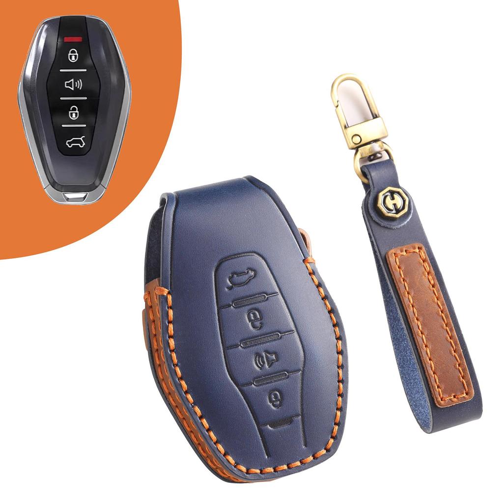 Kožený obal na kľúč pre Jietu X70plus, X70pro, Chery X90, Wujie Pro