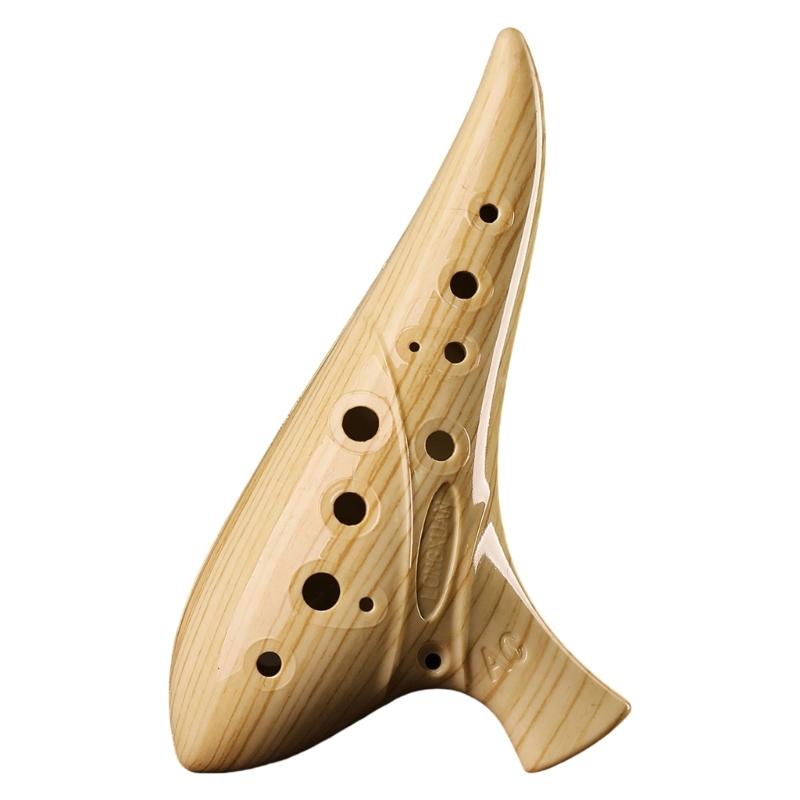 12 Hole Ceramic Ocarina Musical Device Smooth Surfaces Texture Balanced Tone Output for Aspiring Musicians and Collectors