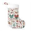 Christmas Decoration Fireplace Hanging Stocking One Piece of Stickers Featuring Christmas Stockings, Santa Cla