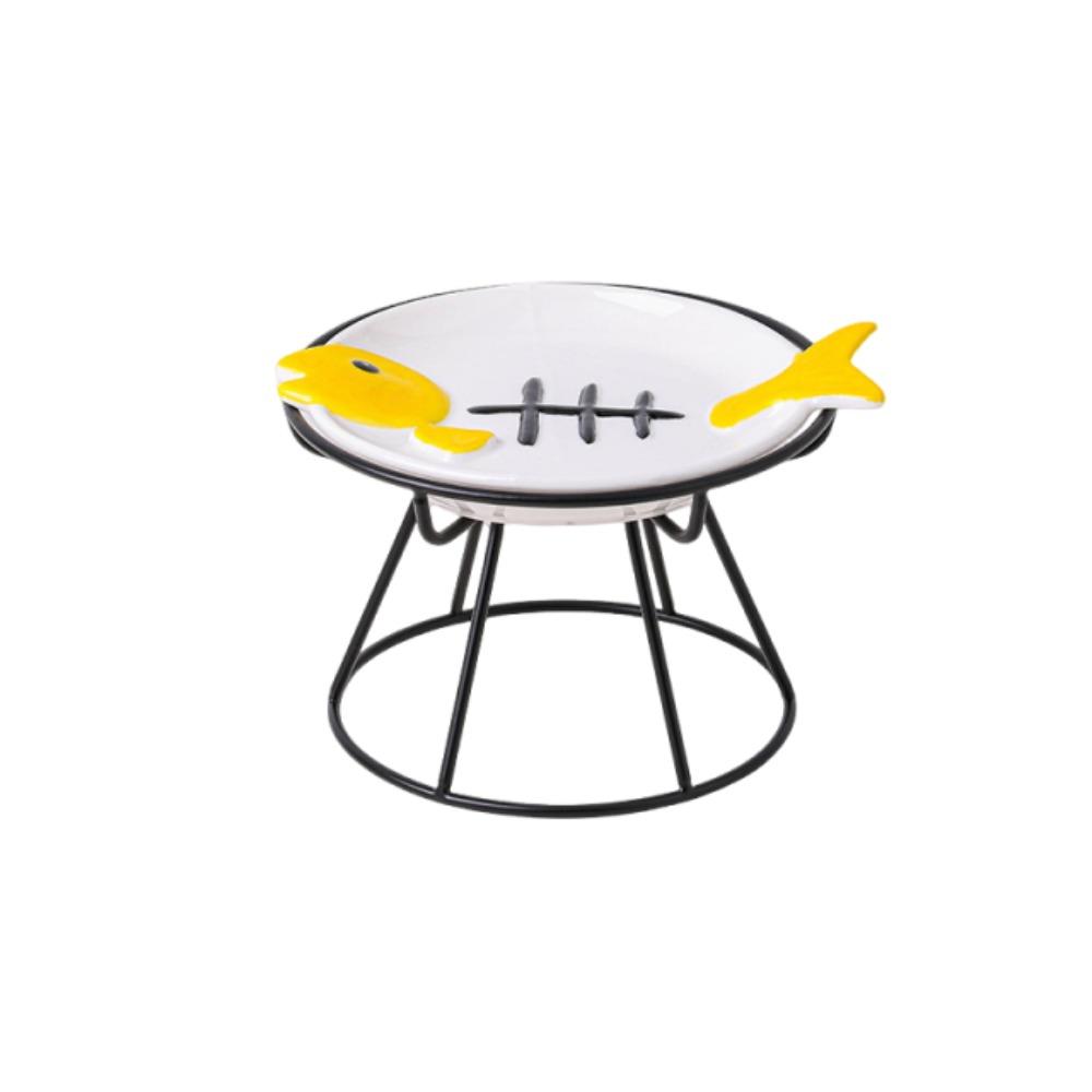 Ceramic Pet Food Water Bowl Cute Raised Pet Feeder Easy To Clean Pet Food Dispenser Pet Supplies
