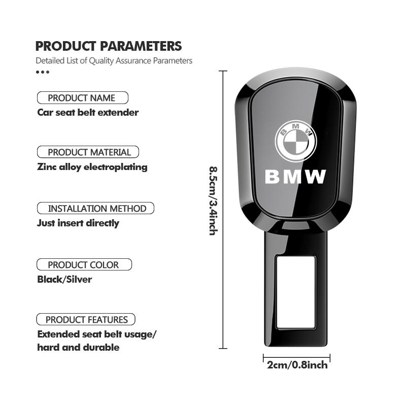 For BMW Car Seat Belt Plug Mirror Metal Safety Belt Extend Lock Buckle Accessory E90 E60 E46 E39 F30 F10 E87 X3 X4 X5 X1 G30 G20