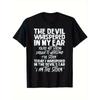 Plus Size Black "I Am The Storm" Bold Quote Graphic Casual Short Sleeve Loose Fit Tee