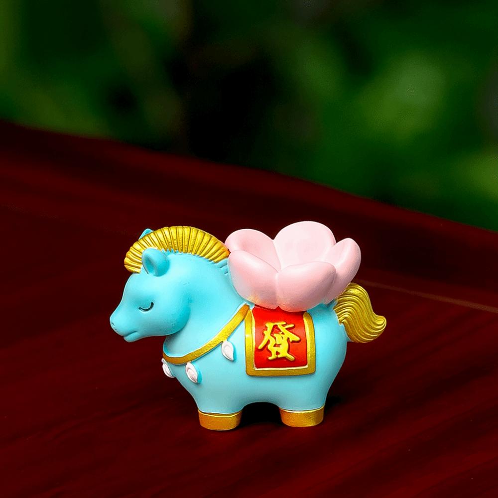 Creative Zodiac Pony Incense Burner Resin Pony Shape Incense Stick Holder Horse Year New Year Ornamental Cense Holder Gift