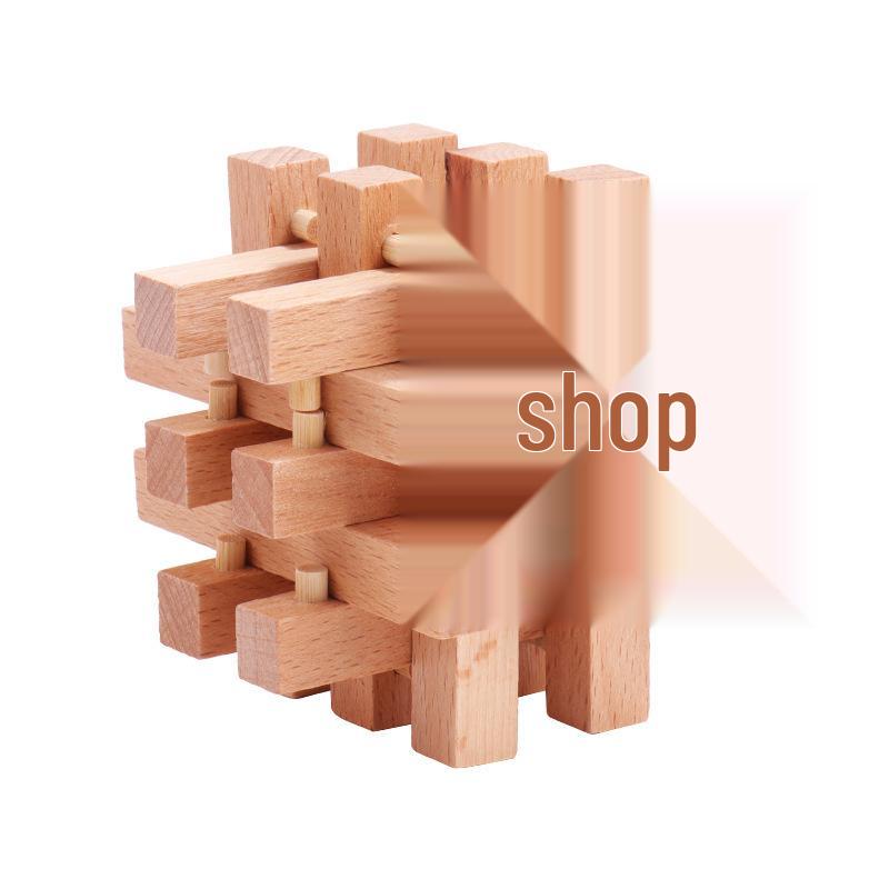 Luban Lock Classical Wood Puzzle Set for Kids - Mortise and Tenon Design