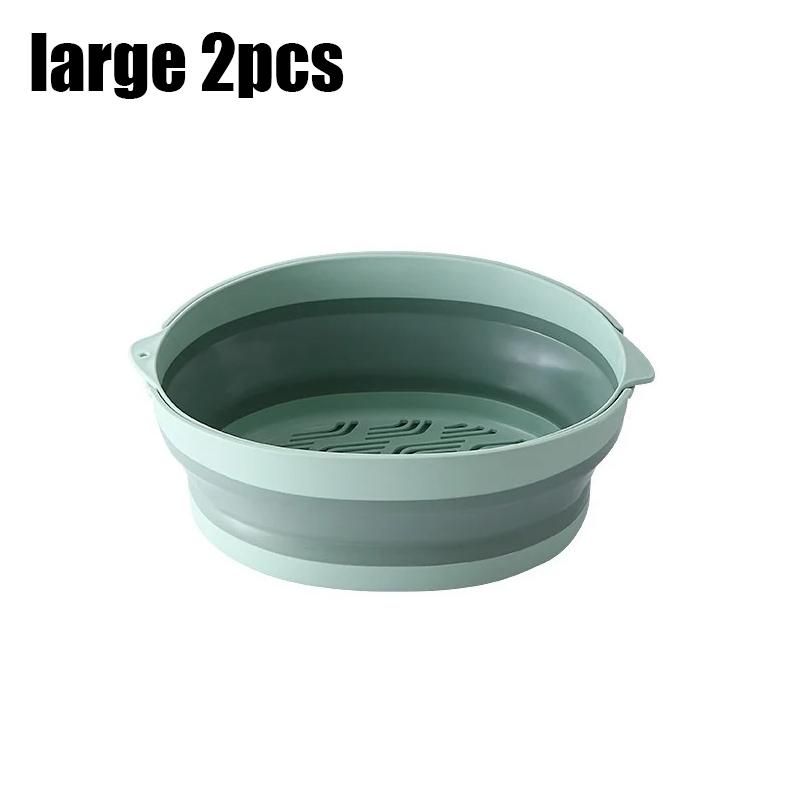 Kitchen Telescopic Folding Drainage Basket Fruit Basket With Handle Folding Travel Home Vegetable Washing Basket Fruit Basket