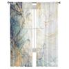 Luxus Tüll Vorhänge Kunst Farbe Moderne Retro Wohnzimmer Küche Chiffon Vorhang Jugend Schlafzimmer Sheer Boden Volant Vorhang