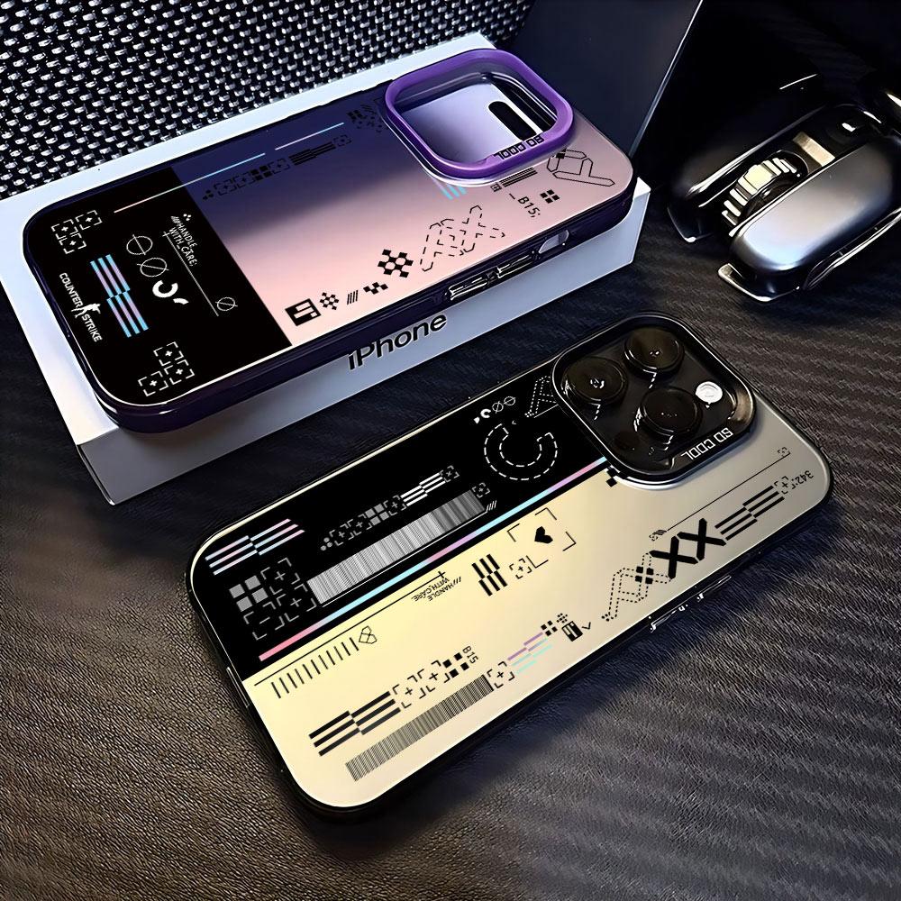 Hot Fashion Game Phone Case For iPhone 16 15 14 13 12 11 Pro Max X XR XS 8 7 Plus SE2 Shockproof Laser Silver Matte Back Cover