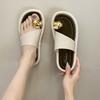 Summer Women's New Fashion Outdoor Flat Slippers Comfortable Leisure with Soft Bottom and Round Head Anti-Slippery Design