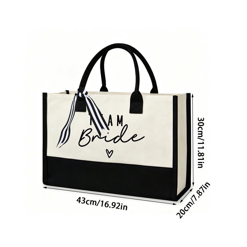 Exclusive Team Bride Canvas Tote Bag for Bridesmaid & Bachelorette Party