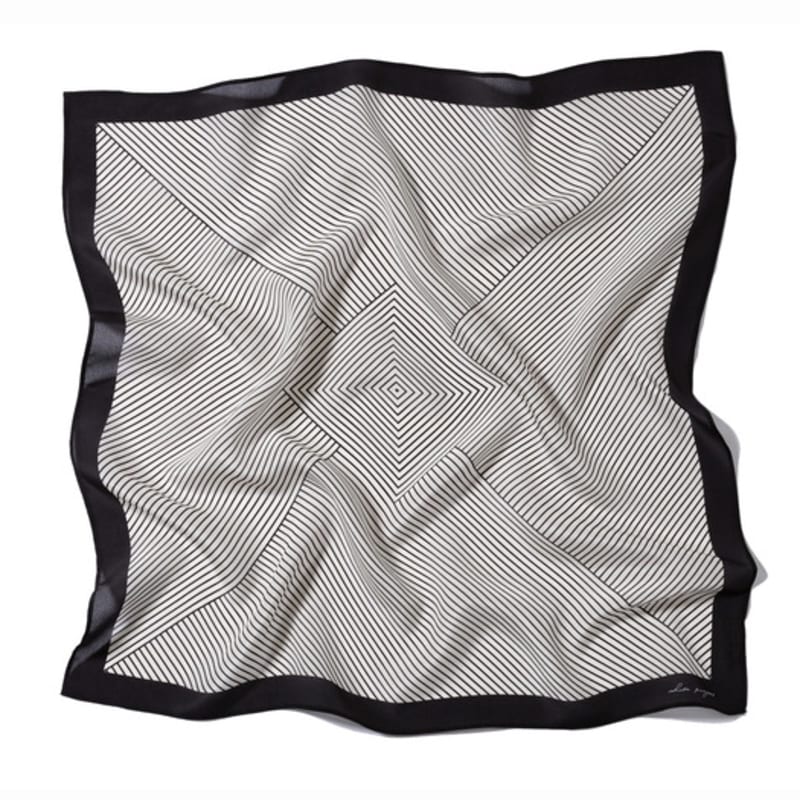 White Project STRIPE SILK SCARF_2COLOR
