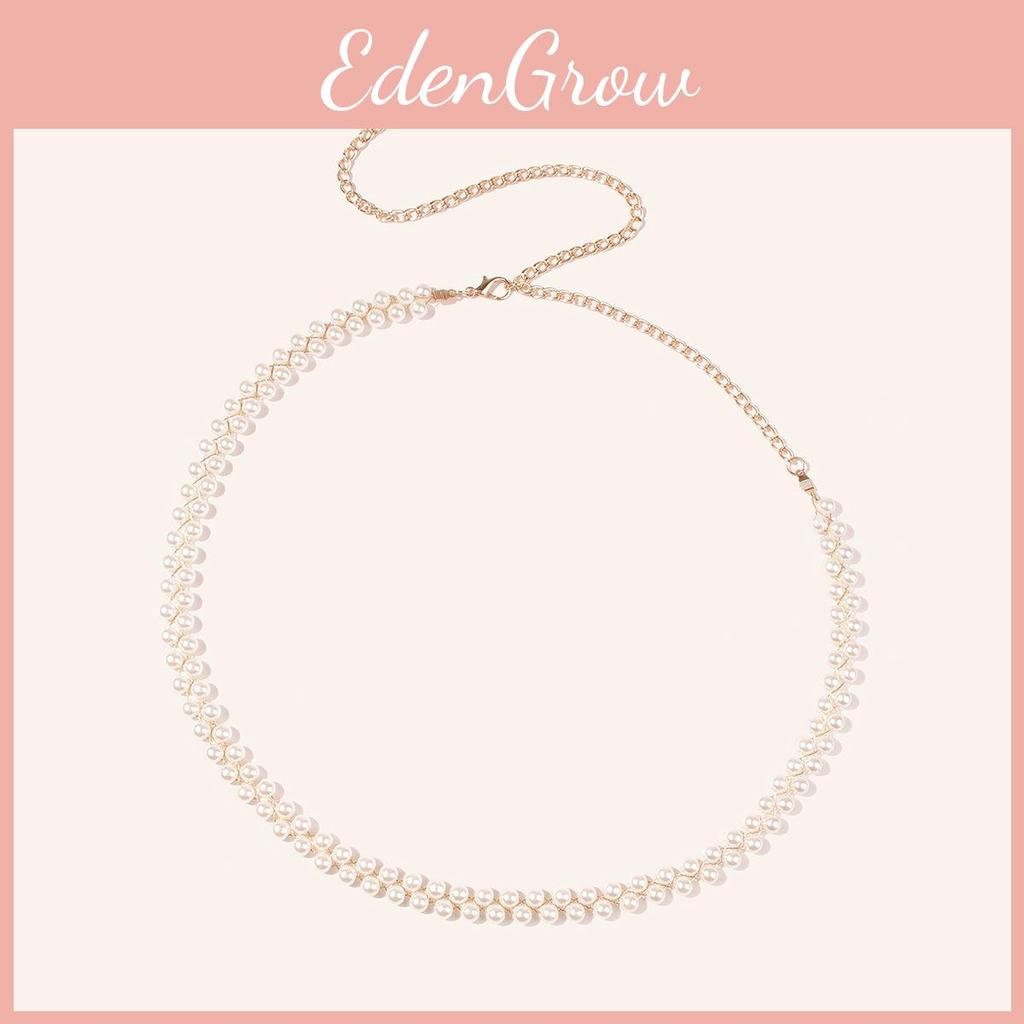 Dame Perle Og Gulltråd Midjebelte Med Elegant Design For Høstmote Tilbehør