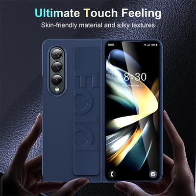 Luxusní silikonový elastický skládací popruh na zápěstí pro Samsung Galaxy Z Fold 5 4 3 5G ultra tenký matný čirý nárazuvzdorný pevný kryt