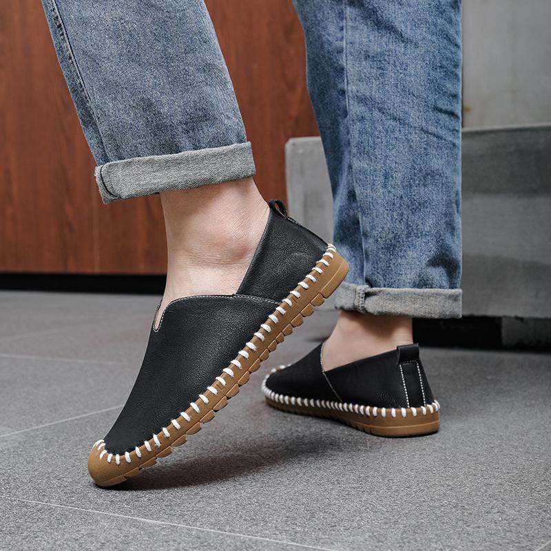 Leather Men Water Beach Sandals Summer Outdoor Casual Closed Toe Sports Sandals Non-slip Soft Hiking Wading Sneakers PLUS SIZE 48