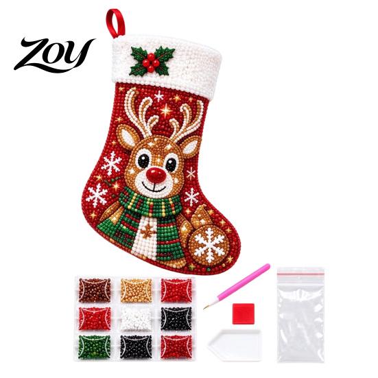 Hanging Ornaments for Fireplace Faux Diamond Painting Christmas Stocking Kit, DIY Acrylic Ornament Craft Holiday Crafts Adults Kids Adults,