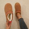 Warm Fur Ankle Boots Women Flats Platform Slippers Plush Flip Flops Winter Cotton Shoes for Women Brand Design Snow Botas