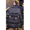 2024 European Celebrity Style Black Quilted Waist Jacket for Women - High-End, Stylish Winter Cotton Outerwear