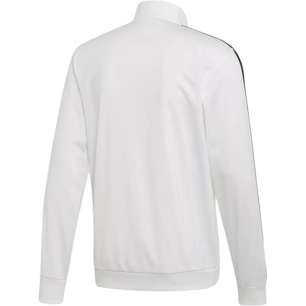 adidas Essentials 3-Stripes Tricot Track Jacket White Black Men's EB3989