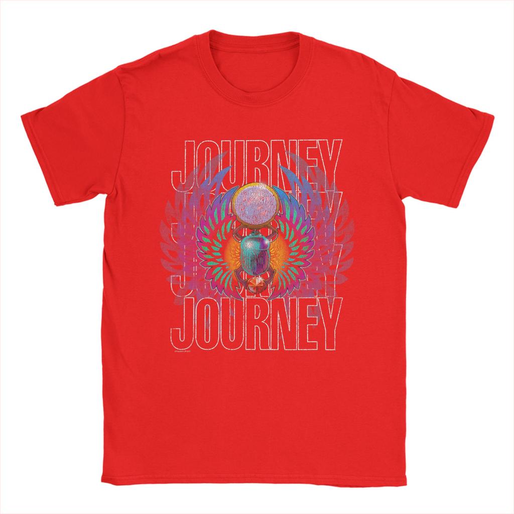 Unisex Journey Wings Lebendiger Skarabäus Band T-Shirts Baumwoll-Oberteile Lustige Kurzarm-Rundhals-T-Shirts Original-T-Shirt