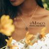 eManco Stainless Steel Oval Pendant Necklace - Geometric Clavicle Chain for Women