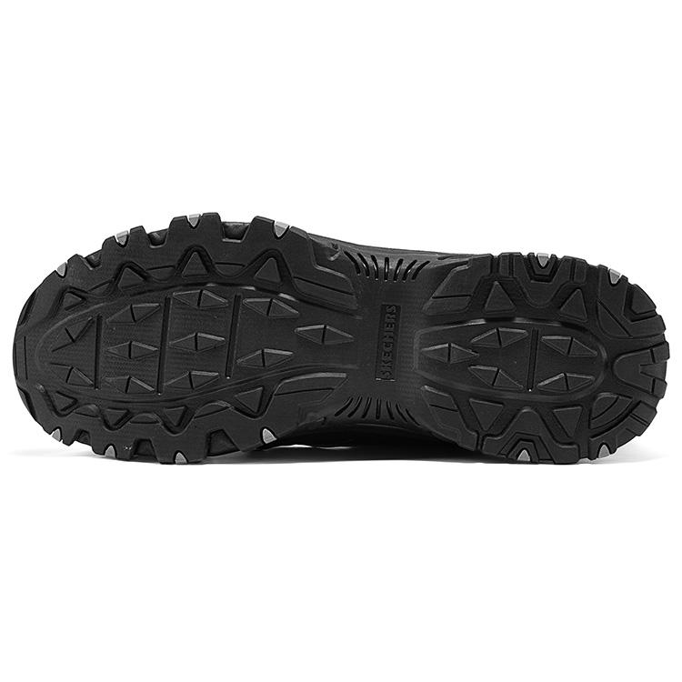 Skechers Outdoor Mens Flash Wing Shoes Cushion Thick Sole Rebound Comfortable Low Top Hiking Shoes Men Sneaker Black 237752-BBK