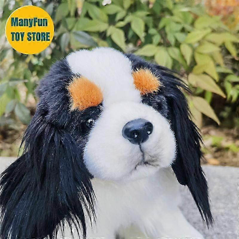 HaKeLai Peluche de Cavalier King Charles Spaniel Alta Fidelidad Peluche King Charles Perro Peluche Animales de Peluche Realistas Muñeco de Simulación