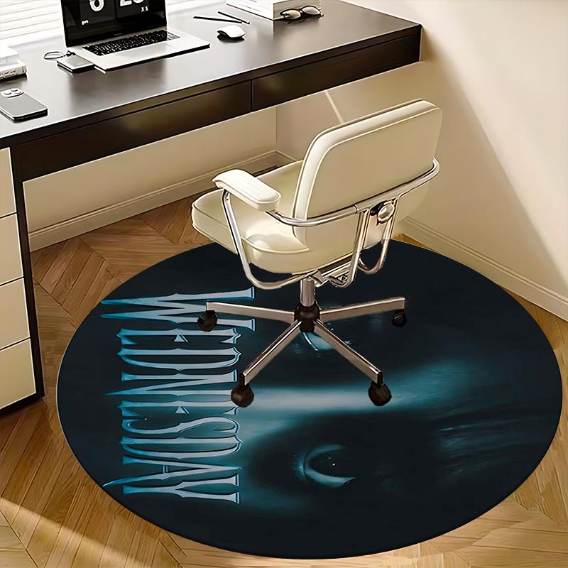 Wednesday Addams,Gothic Horror Chair Mat Round Rug Office Carpet, Non Slip, Suitable for Living Rooms, Bedrooms,Decor1205881a