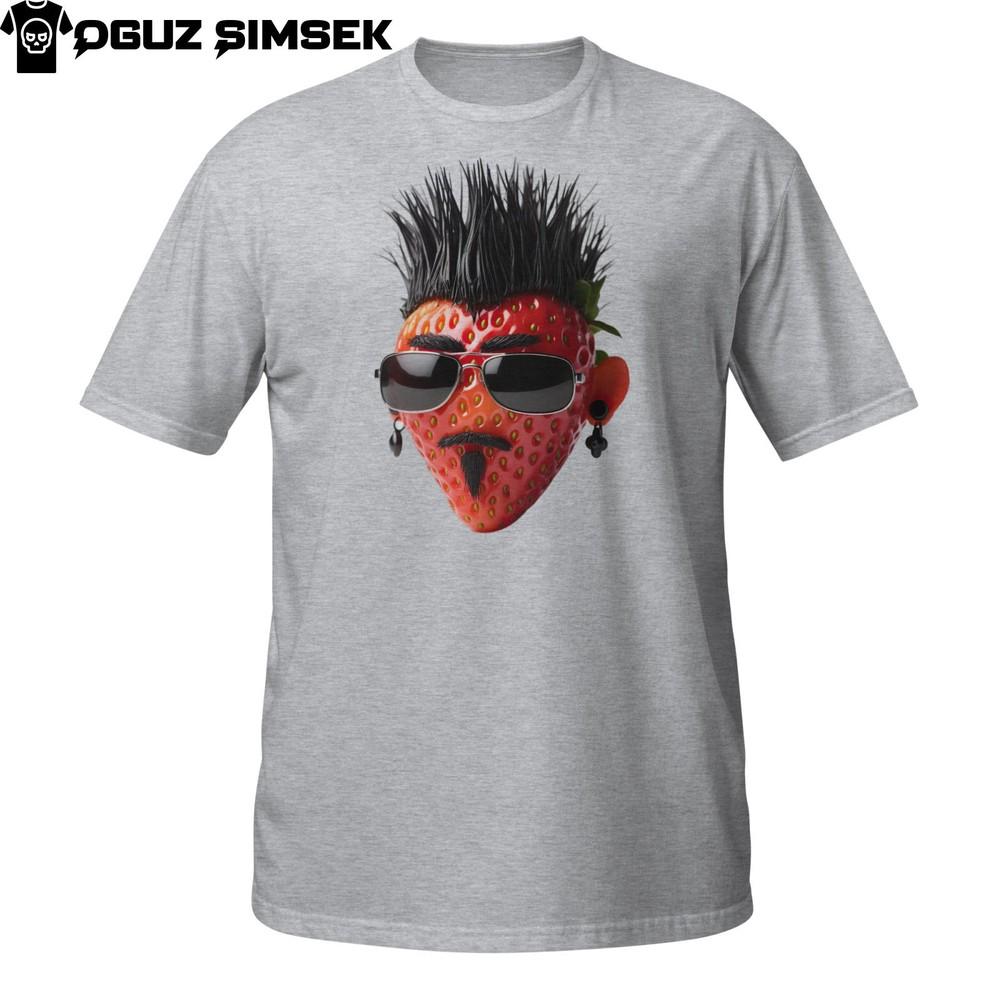 

Strawberry with Mohawk Hairstyle Sunglasses, and Earrings Short-Sleeve T-Shirt 2XL