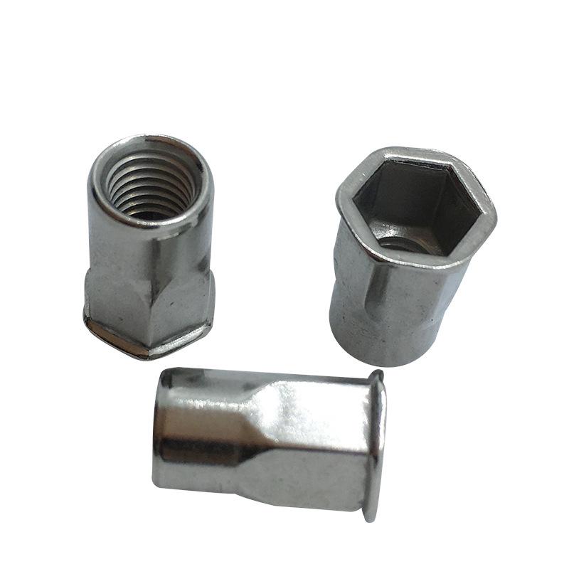 Gude 304 Stainless Steel Flat Head Half Hex Rivet Nut