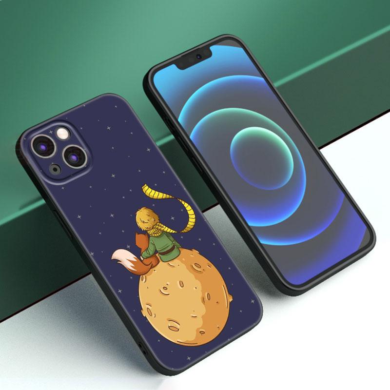 The Little Prince Art Phone Case For Apple iPhone 12 13 Mini 11 14 15 Pro Max 7 8 Plus X XR XS SE 2020 2022 Black Silicone Case