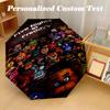Windproof Folding Umbrella, 8‑Rib Auto Open Close Five Nights At Freddy’s Umbrella for Rain Sun Protection