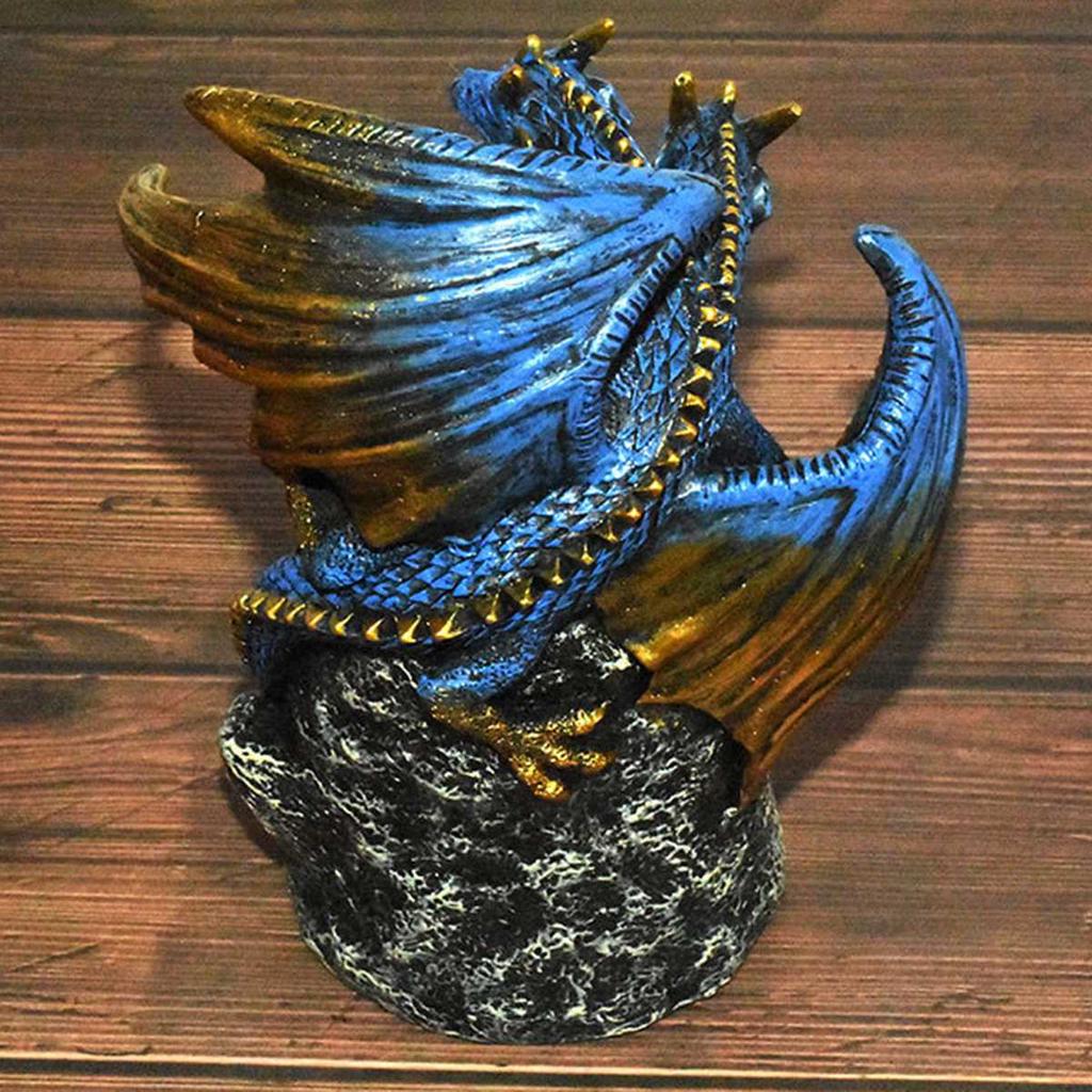 Dragon Backflow Incense Burner Ceramic Waterfall Incense Holder Censer with Cones Aromatherapy Home Decoration