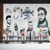 Man Salon Wall Paper 3d Retro Barber Shop Wall Murals Hair Salon Background Wallpaper 3d Industrial Decor