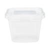 Microwaveable Food Containers with Pack of 2 Lids, Semi-Transparent, Square, 900mL, (MDP01A3S)